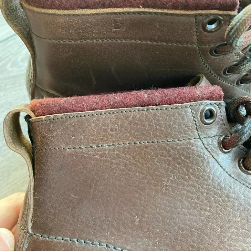 Antique Vintage Square Toe Leather Ski Boots